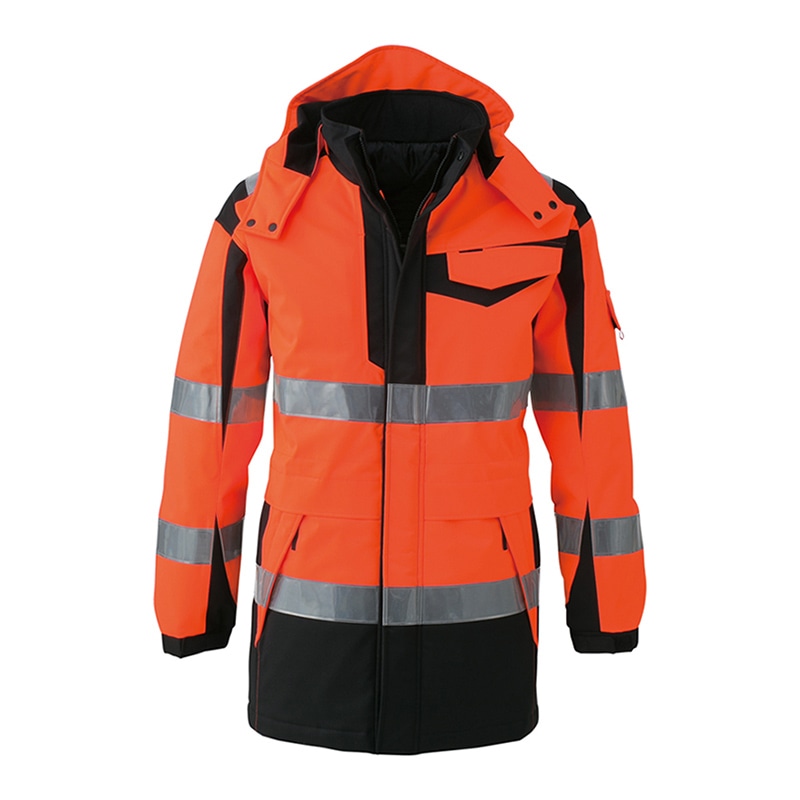 コーコス信岡 高視認性 安全防水防寒コート CS-2426 オレンジ M 1枚（ご注文単位1枚）【直送品】