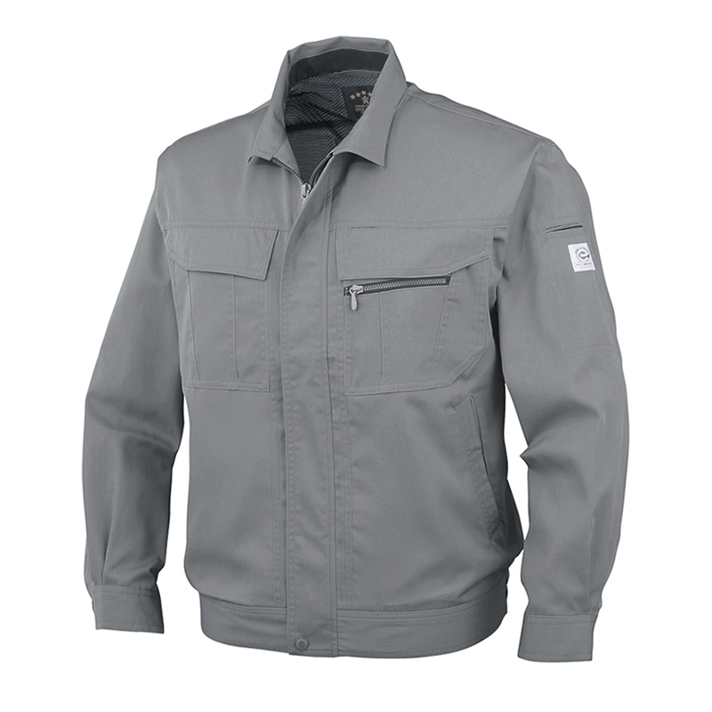 コーコス信岡 エコ5IVEスター 長袖ブルゾン A-4451 グレー EL 1枚（ご注文単位1枚）【直送品】