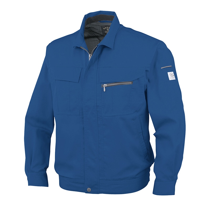 コーコス信岡 エコ5IVEスター 長袖ブルゾン A-4451 スカイブルー EL 1枚（ご注文単位1枚）【直送品】