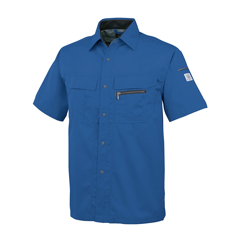 コーコス信岡 エコ5IVEスター 半袖シャツ A-4457 スカイブルー S 1枚（ご注文単位1枚）【直送品】