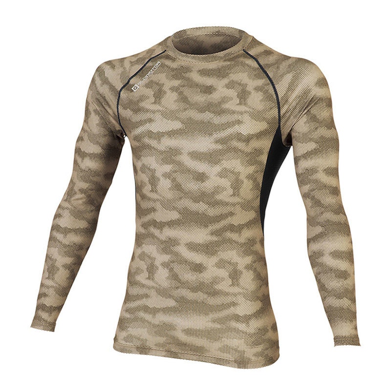 コーコス信岡 ドライパワーサポート 長袖 G-928 ドットカーキ SS 1枚（ご注文単位1枚）【直送品】