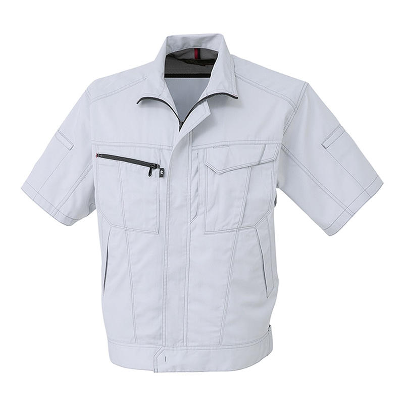 コーコス信岡 半袖ブルゾン A-4070 シルバー  L 1枚（ご注文単位1枚）【直送品】