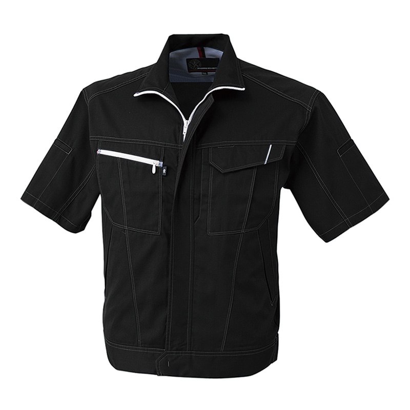 コーコス信岡 半袖ブルゾン A-4070 ブラック L 1枚（ご注文単位1枚）【直送品】