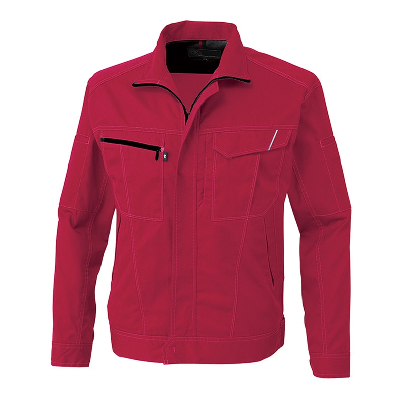 コーコス信岡 長袖ブルゾン A-4071 レッド 5L 1枚（ご注文単位1枚）【直送品】