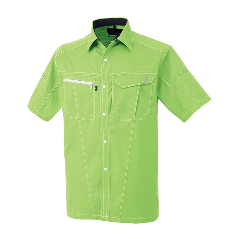 コーコス信岡 半袖シャツ A-4077 ライム S 1枚（ご注文単位1枚）【直送品】