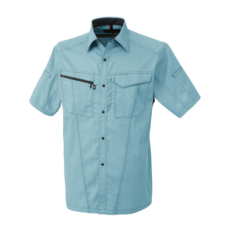 コーコス信岡 半袖シャツ A-4077 グリーン 5L 1枚（ご注文単位1枚）【直送品】