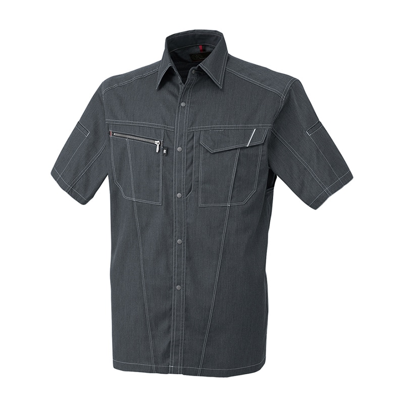 コーコス信岡 半袖シャツ A-4077 グラファイト 3L 1枚（ご注文単位1枚）【直送品】