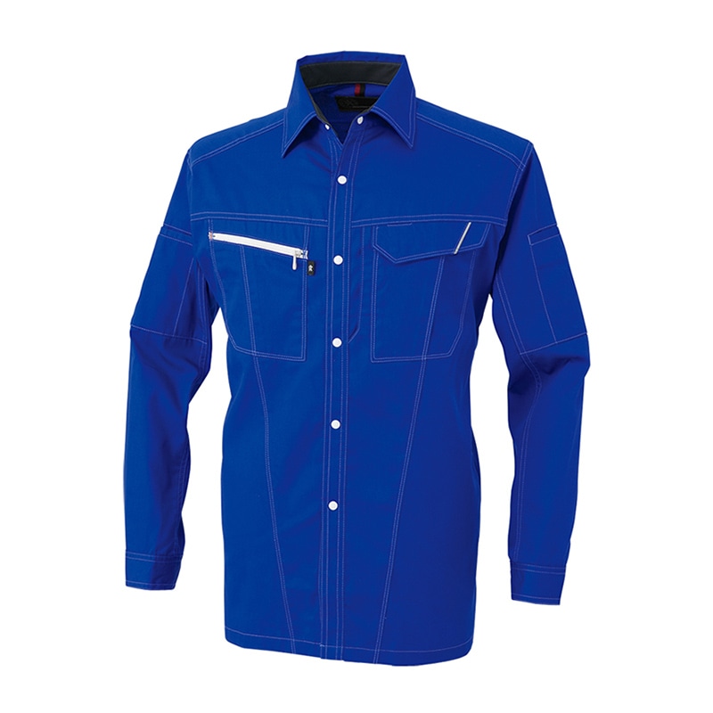 コーコス信岡 長袖シャツ A-4078 ブルー  S 1枚（ご注文単位1枚）【直送品】