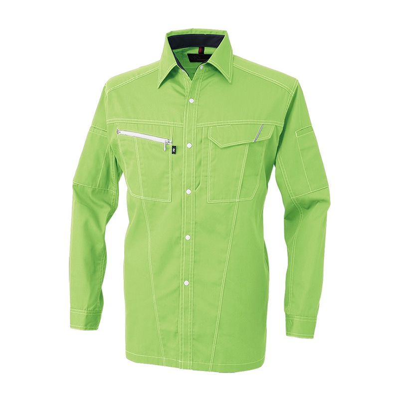 コーコス信岡 長袖シャツ A-4078 ライム S 1枚（ご注文単位1枚）【直送品】