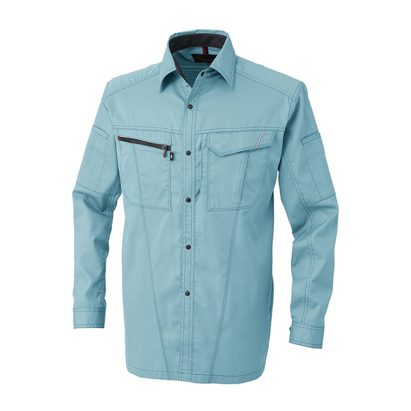 コーコス信岡 長袖シャツ A-4078 グリーン LL 1枚（ご注文単位1枚）【直送品】