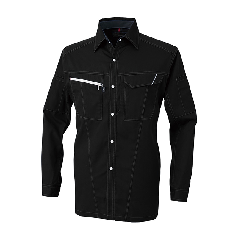 コーコス信岡 長袖シャツ A-4078 ブラック M 1枚（ご注文単位1枚）【直送品】