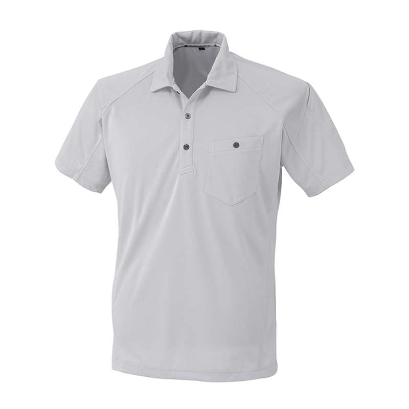 コーコス信岡 半袖ポロシャツ A-4377 シルバー 11号 1枚（ご注文単位1枚）【直送品】