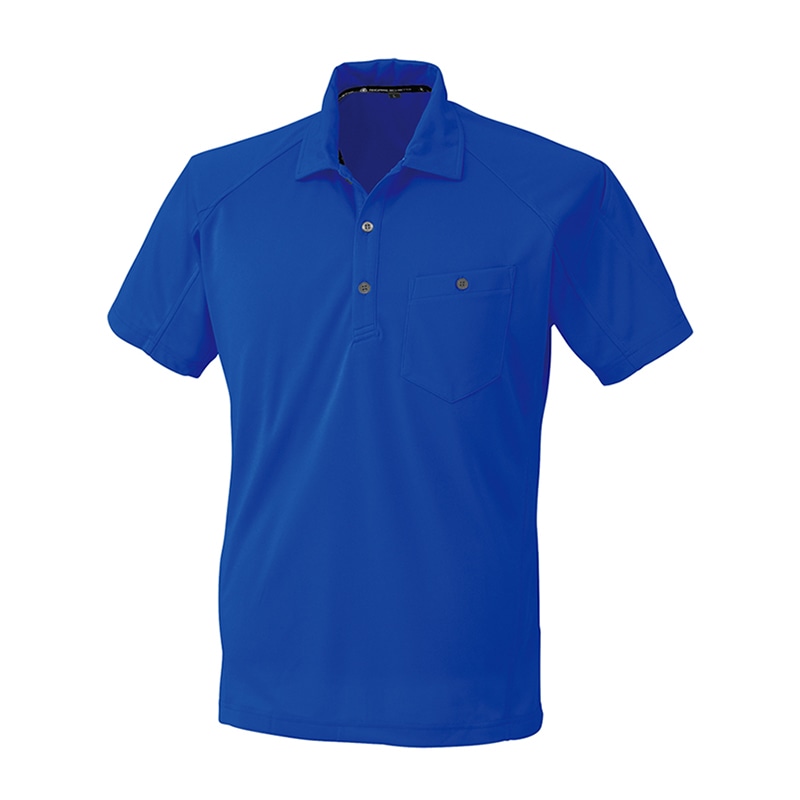 コーコス信岡 半袖ポロシャツ A-4377 ブルー 11号 1枚（ご注文単位1枚）【直送品】