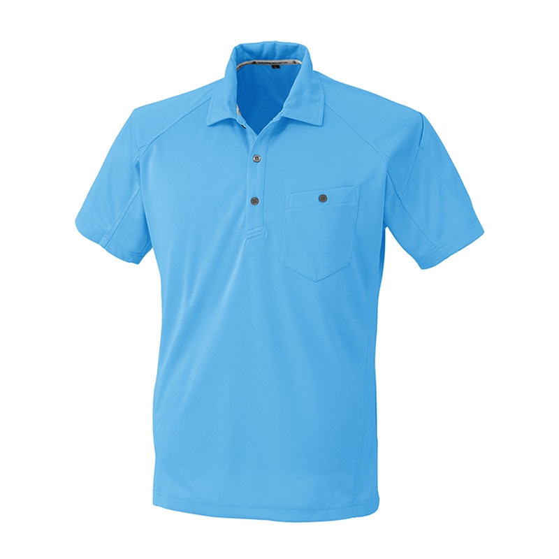 コーコス信岡 半袖ポロシャツ A-4377 サックス 11号 1枚（ご注文単位1枚）【直送品】