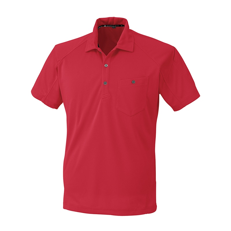 コーコス信岡 半袖ポロシャツ A-4377 レッド 5L 1枚（ご注文単位1枚）【直送品】