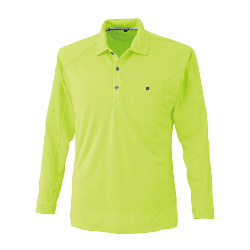 コーコス信岡 長袖ポロシャツ A-4378 ライム 5L 1枚（ご注文単位1枚）【直送品】