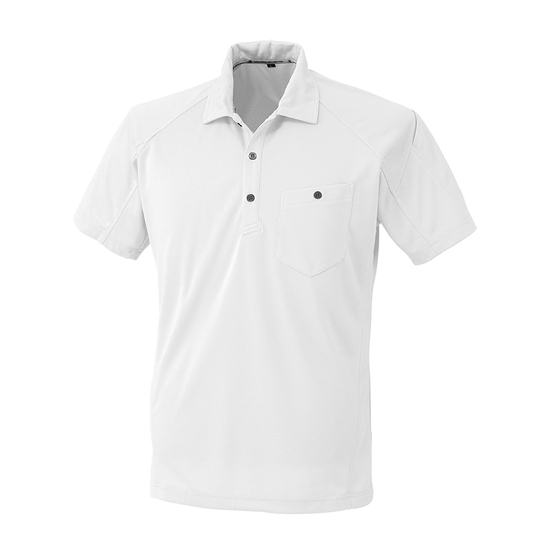 コーコス信岡 半袖ポロシャツ A-4377 ホワイト 7号 1枚（ご注文単位1枚）【直送品】