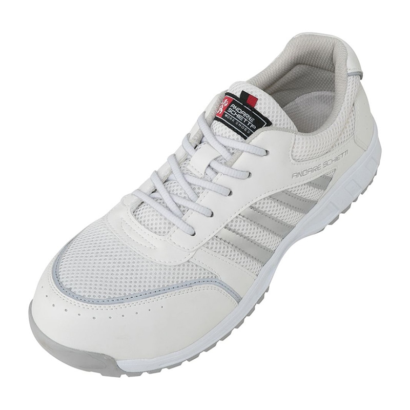 コーコス信岡 プロスニーカー ホワイト A-44000 25cm 1組（ご注文単位1組）【直送品】