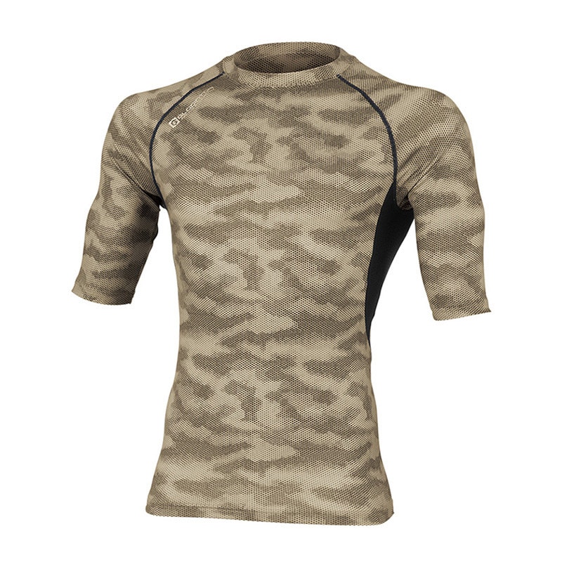 コーコス信岡 ドライパワーサポート 五分袖 G-927 ドットカーキ 4L 1枚（ご注文単位1枚）【直送品】