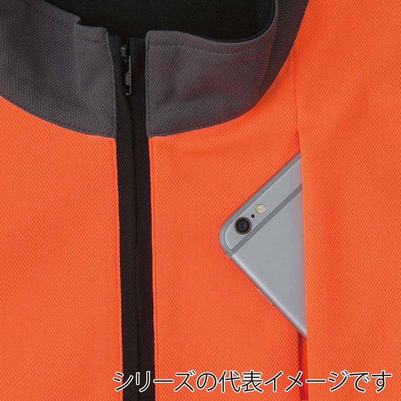 コーコス信岡 高視認性 安全長袖ポロシャツ CS-2478 オレンジ 5L 1枚（ご注文単位1枚）【直送品】