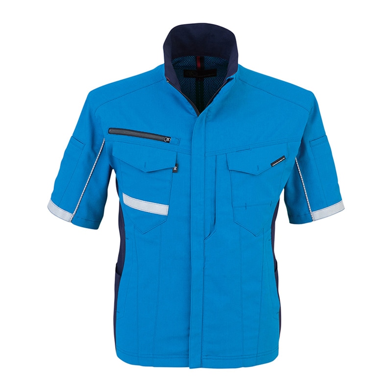 コーコス信岡 ストレッチ半袖ジャケット A-7070 スカイブルー SS 1枚（ご注文単位1枚）【直送品】