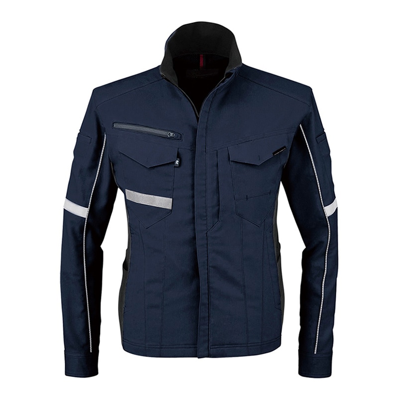 コーコス信岡 ストレッチ長袖ジャケット A-7071 ネイビー L 1枚（ご注文単位1枚）【直送品】