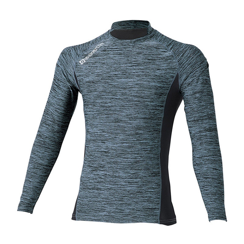 コーコス信岡 コンプレッション 接触冷感 パワーサポート 長袖 G-51038 グレー 3L 1枚（ご注文単位1枚）【直送品】