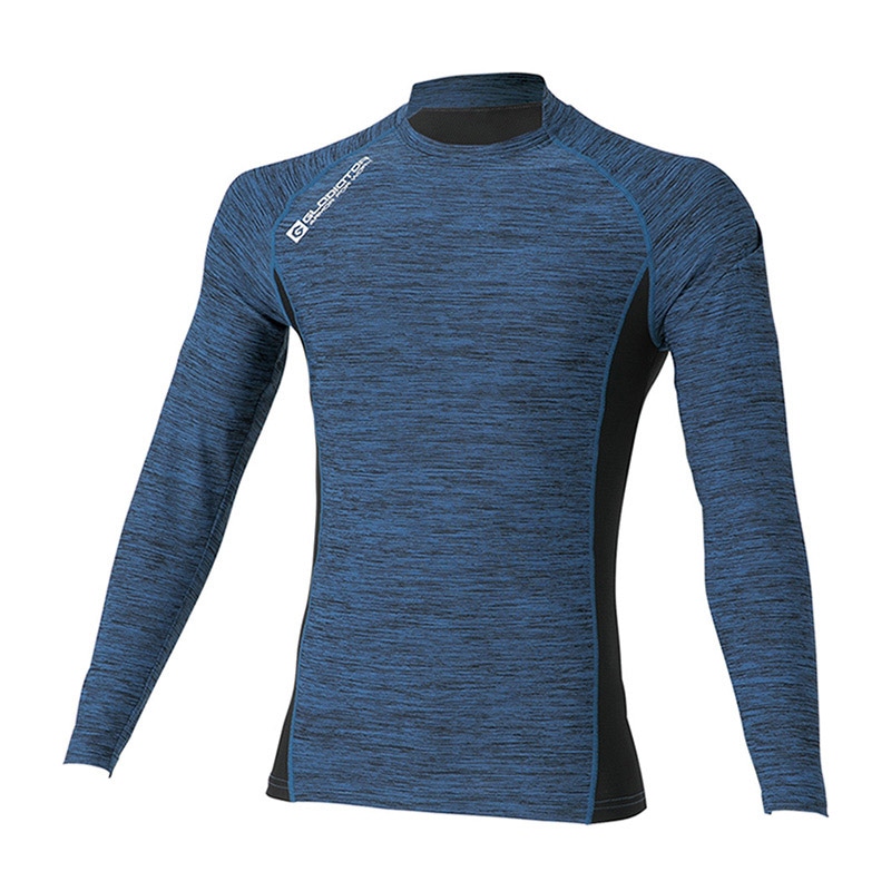 コーコス信岡 コンプレッション 接触冷感 パワーサポート 長袖 G-51038 ブルー 3L 1枚（ご注文単位1枚）【直送品】