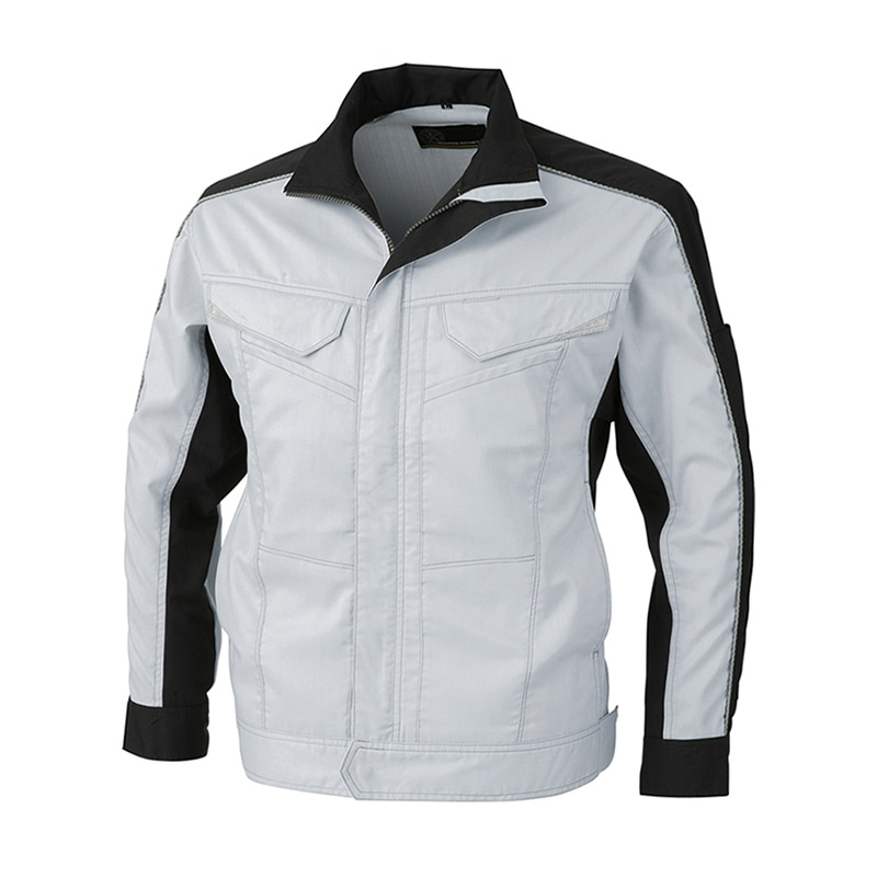 コーコス信岡 消臭・ストレッチ 長袖ブルゾン A-2071 シルバー M 1枚（ご注文単位1枚）【直送品】