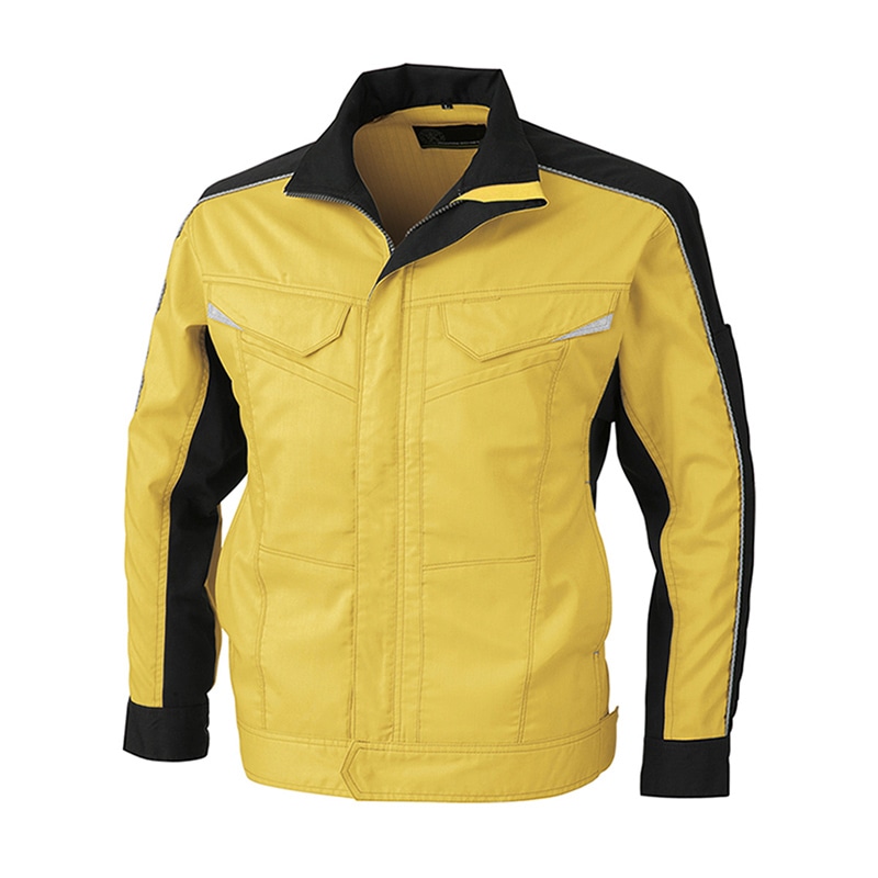 コーコス信岡 消臭・ストレッチ 長袖ブルゾン A-2071 イエロー 3L 1枚（ご注文単位1枚）【直送品】