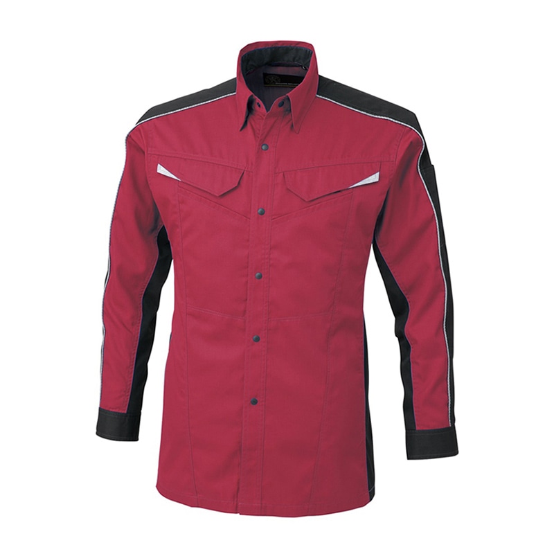 コーコス信岡 消臭・ストレッチ 長袖シャツ A-2078 ワイン SS 1枚（ご注文単位1枚）【直送品】