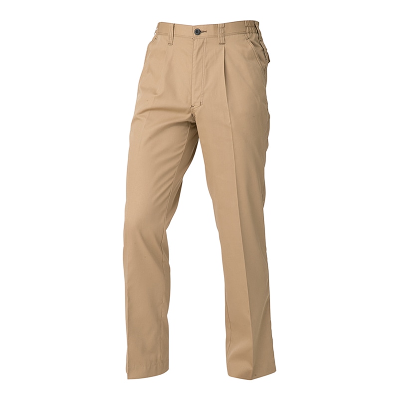 コーコス信岡 ワンタックスラックス 脇ゴム 春夏対応 A-4074 キャメル LL 1枚（ご注文単位1枚）【直送品】