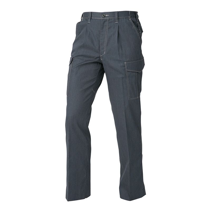 コーコス信岡 ワンタックカーゴパンツ 脇ゴム 春夏対応 A-4076 インディゴ SS 1枚（ご注文単位1枚）【直送品】