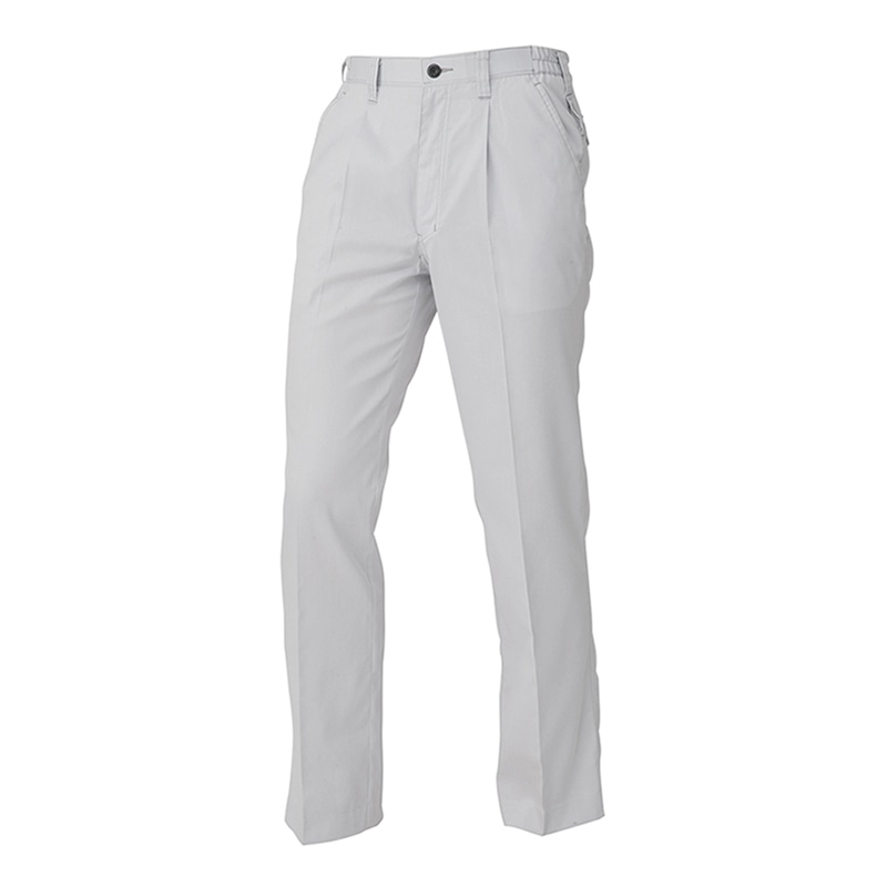 コーコス信岡 ワンタックスラックス 脇ゴム 秋冬対応 A-4174 シルバー S 1枚（ご注文単位1枚）【直送品】