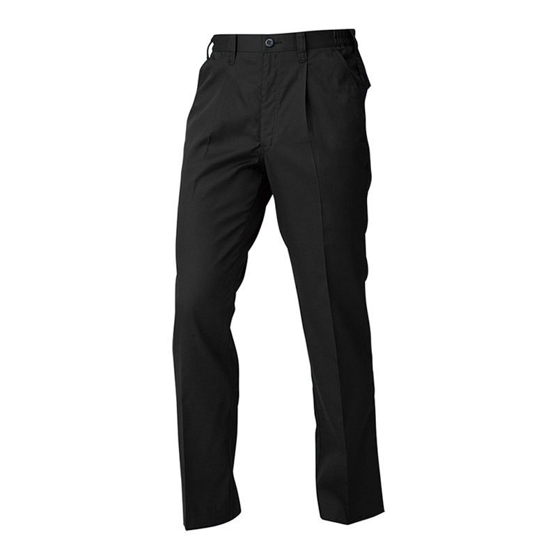 コーコス信岡 ワンタックスラックス 脇ゴム 秋冬対応 A-4174 ブラック LL 1枚（ご注文単位1枚）【直送品】