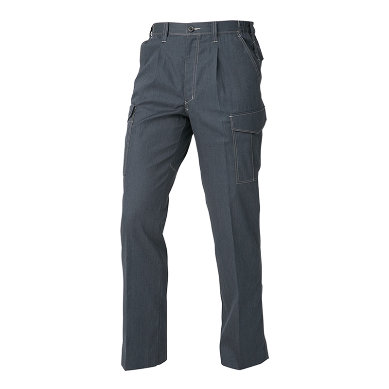 コーコス信岡 ワンタックカーゴパンツ 脇ゴム 秋冬対応 A-4176 インディゴ 3L 1枚（ご注文単位1枚）【直送品】