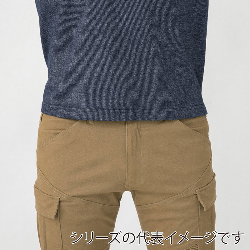 コーコス信岡 デニムフィール 長袖ポロシャツ G-9128 インディゴ LL 1枚（ご注文単位1枚）【直送品】