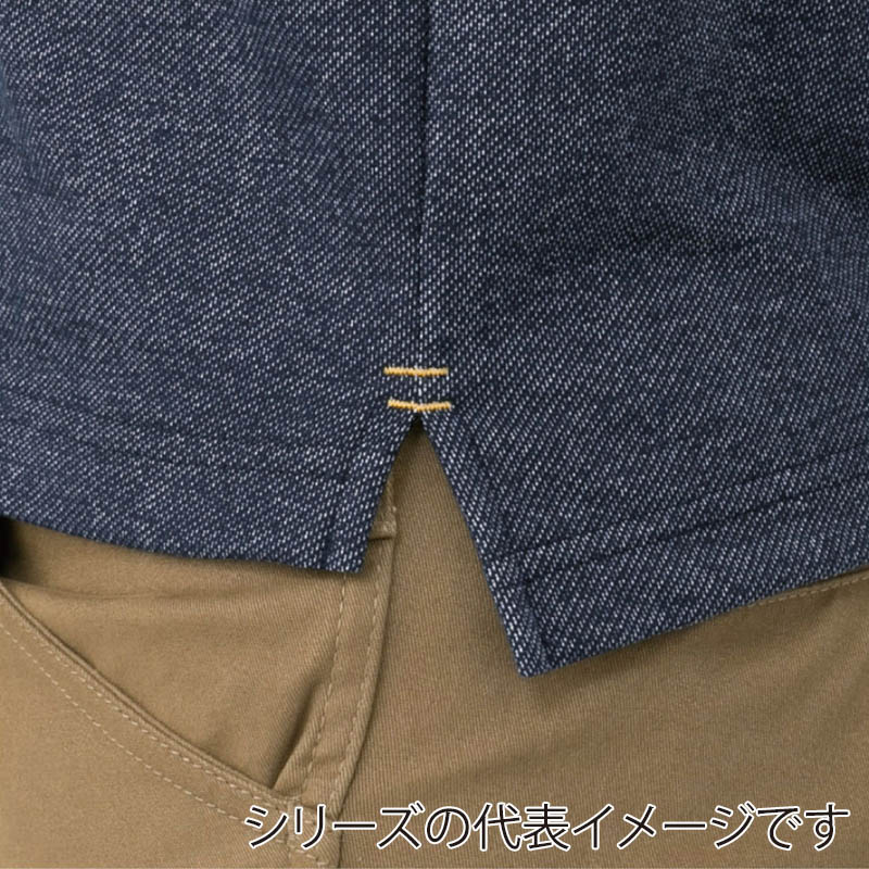 コーコス信岡 デニムフィール 長袖ポロシャツ G-9128 インディゴ LL 1枚（ご注文単位1枚）【直送品】