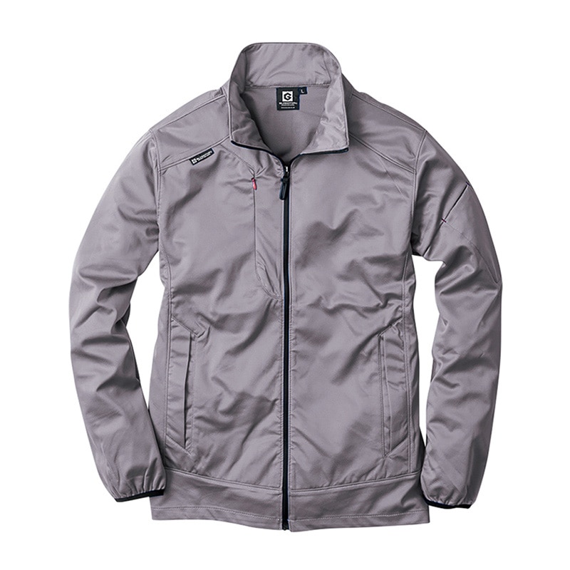 コーコス信岡 防風ストレッチジャケット G-2340 グレー S 1枚（ご注文単位1枚）【直送品】
