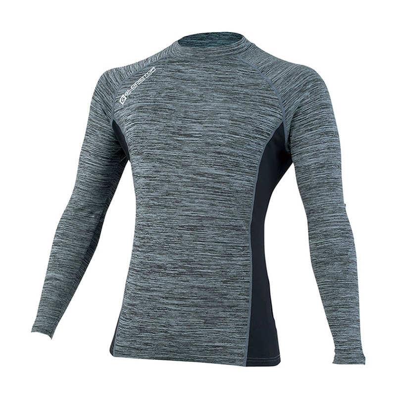 コーコス信岡 コンプレッション ウォームパワーサポート 長袖 G-51148 グレー S 1枚（ご注文単位1枚）【直送品】