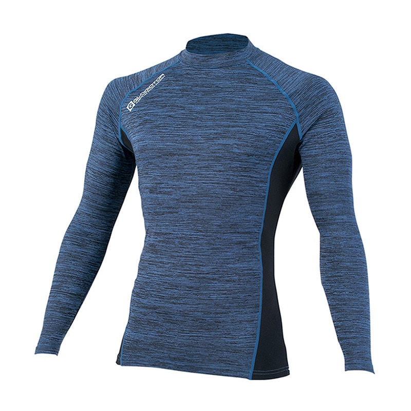 コーコス信岡 コンプレッション ウォームパワーサポート 長袖 G-51048 ブルー 3L 1枚（ご注文単位1枚）【直送品】