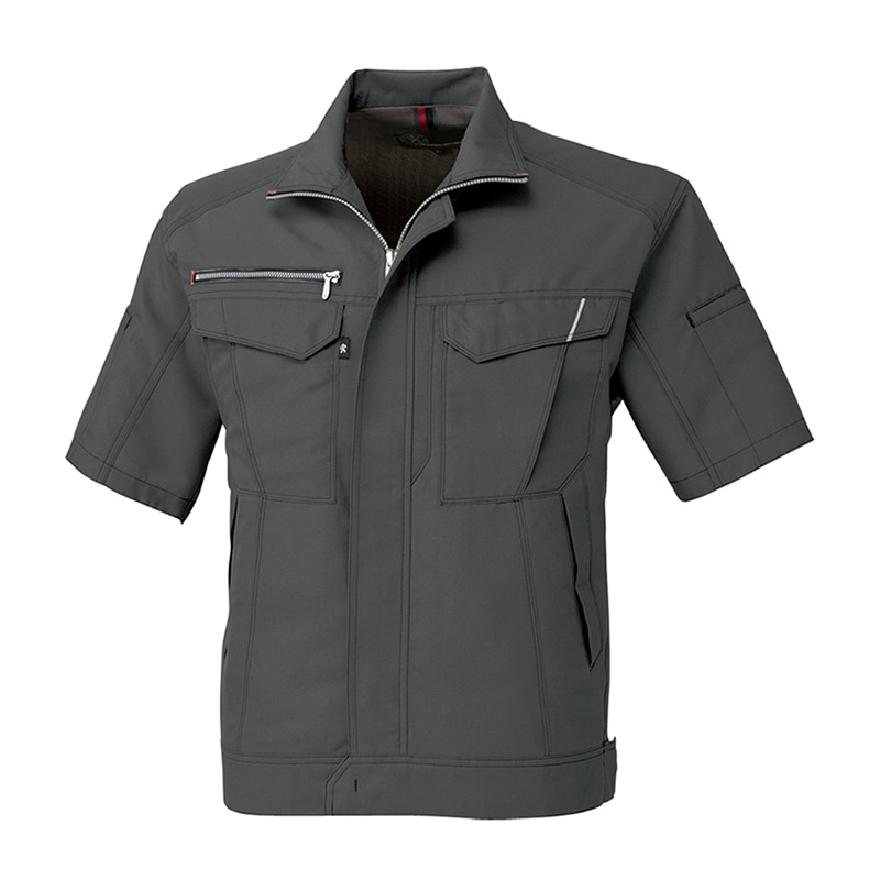 コーコス信岡 裏綿半袖ブルゾン A-8070 チャコール 5L 1枚（ご注文単位1枚）【直送品】