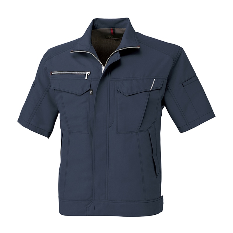 コーコス信岡 裏綿半袖ブルゾン A-8070 ネイビー 7L 1枚（ご注文単位1枚）【直送品】