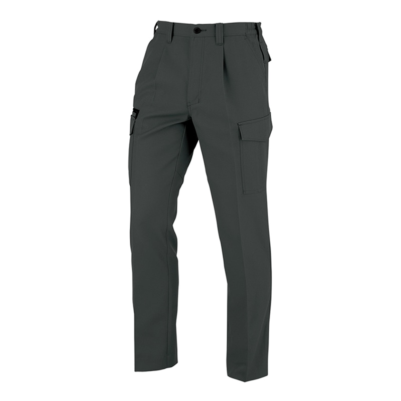 コーコス信岡 裏綿ワンタックカーゴパンツ A-8076 チャコール 6L 1枚（ご注文単位1枚）【直送品】