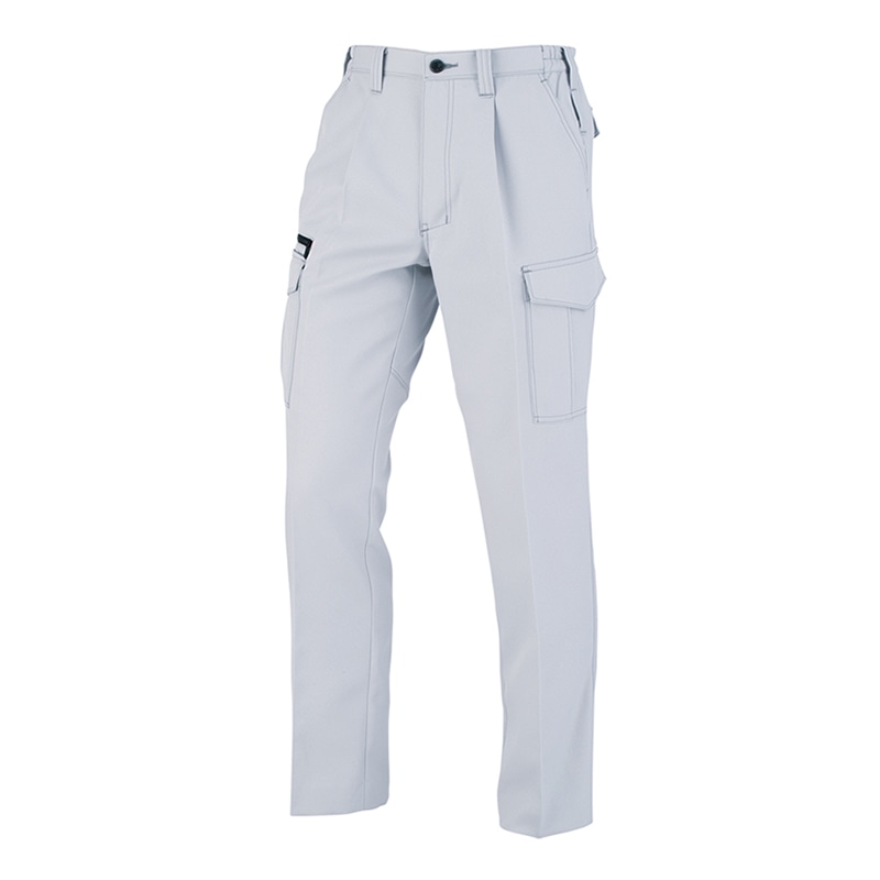 コーコス信岡 裏綿ワンタックカーゴパンツ A-8176 シルバー 6L 1枚（ご注文単位1枚）【直送品】