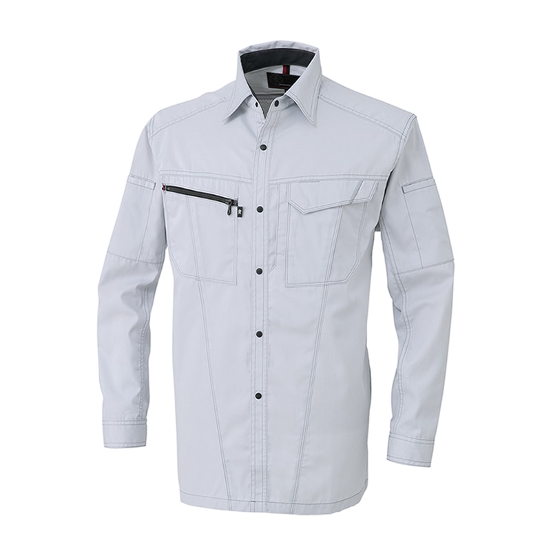 コーコス信岡 長袖シャツ A-4078 シルバー 7L 1枚（ご注文単位1枚）【直送品】