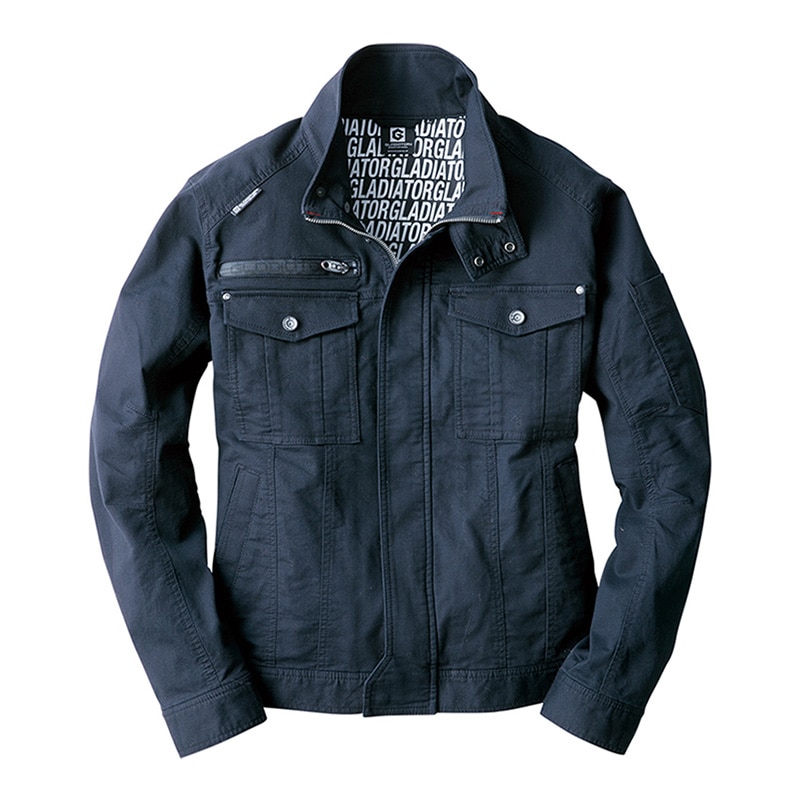 コーコス信岡 ストレッチコードピケジャケット GA-3910 ネイビー LL 1枚（ご注文単位1枚）【直送品】