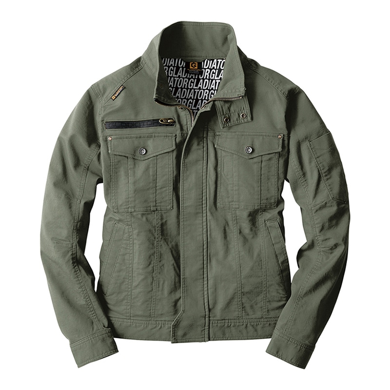 コーコス信岡 ストレッチコードピケジャケット GA-3910 アーミー 5L 1枚（ご注文単位1枚）【直送品】