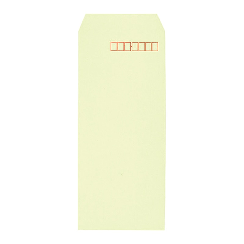 キングコーポレーション カラー封筒 長形4号 郵便枠あり ソフトウグイス N4S80UG 100枚/袋