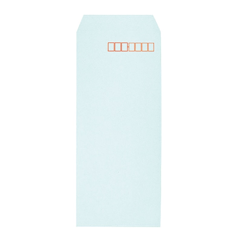 キングコーポレーション カラー封筒 長形4号 郵便枠あり ソフトブルー N4S80B 100枚/袋